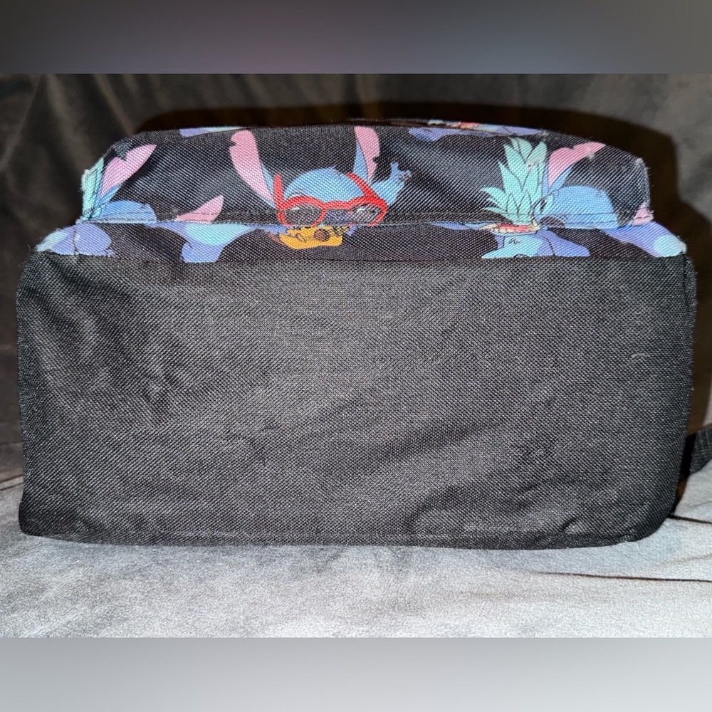 Disney Stitch 16” Full-Size Backpack Pineapple & Ukulele Guitar Allover Print - Picture 7 of 16